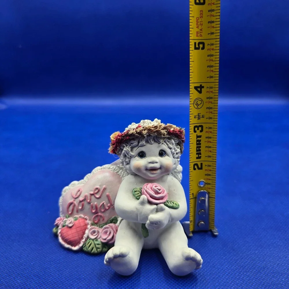 Dreamsicles Love Ya! Cherub Angel Figurine Kristin 2001 y2k 12060 Rose Heart